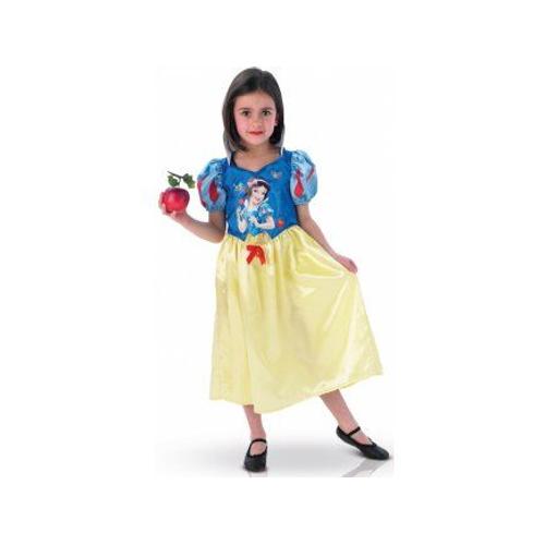 Costume Enfant Disney Princesse - Blanche Neige 7-8 Ans - Robe Jaune - Deguisement
