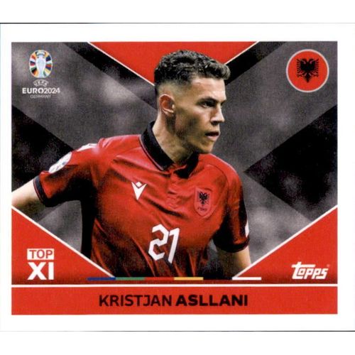 Vignette Topps Euro 2024 Kristjan Asllani Alb Top 2