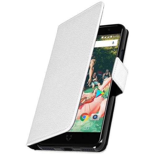 Etui Wileyfox Swift 2 X Housse Portefeuille Clapet Folio Blanc - Fonction Stand