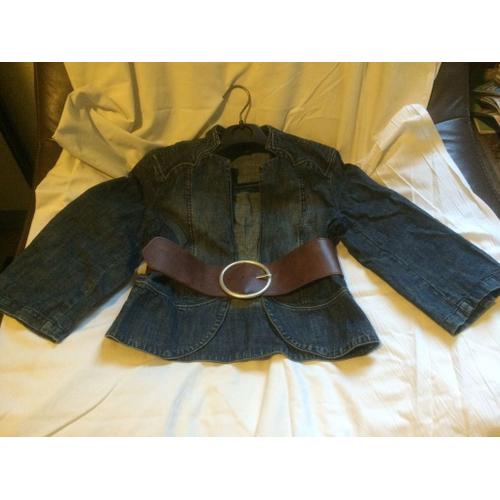 Veste En Jean Sans Bouton T 38