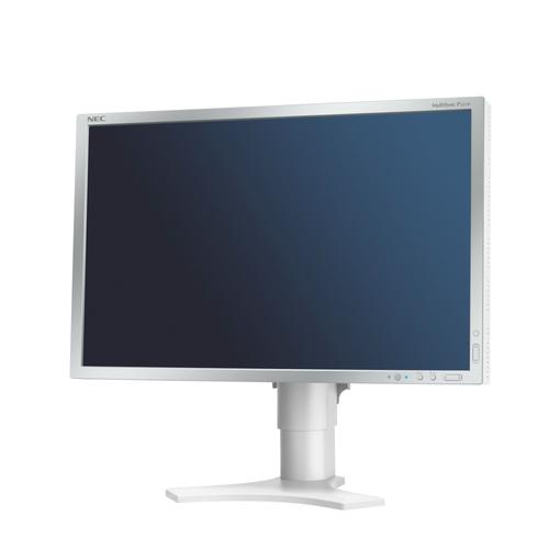 NEC MultiSync P221W - Écran LCD - 22" - 1680 x 1050 @ 60 Hz - S-PVA - 300 cd/m² - 1000:1 - 6 ms - DVI-D, VGA - argent
