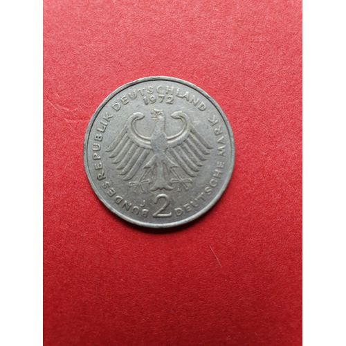 2 Deutsche Mark 1972 J Hambourg
