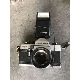Appareil photo praktica MTL5 avec objectif domiplan 2.8/50 automatic lens avec flash unomat B20