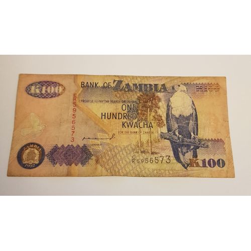 K100 Bank Of Zambia /B/ 1992 / N 573 P# 38