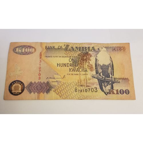 K100 Bank Of Zambia /B/ 1992 / N 703 P# 38