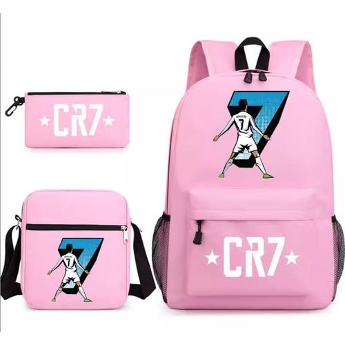 3Pcs CR7 45cm(17.7 Pouce) Sac à Dos Sacs à bandoulière Sac à crayons Grande Taille Imperméable pour College Voyage Fille ado Model 6