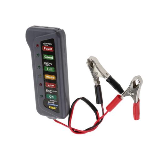 Makerfire 12V Testeur de Batterie numérique Voltmètre Alternateur Système de Charge Analyseur avec écran LCD et Indication LED pour Voiture et Moto 
