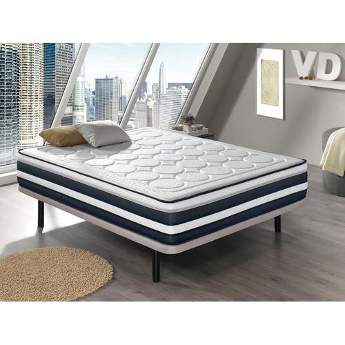 Matelas 90x180 Memolatex Épaisseur 26 Cm Renforcement Lombaire En Latex Et Mousse À Mémoire De Forme