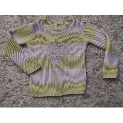 Pull Jaune Et Blanc 2 Ans