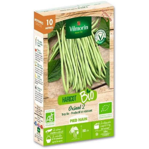 Haricot Nain Vert Sans Fil Oxinel 2 Bio 10m Vilmorin