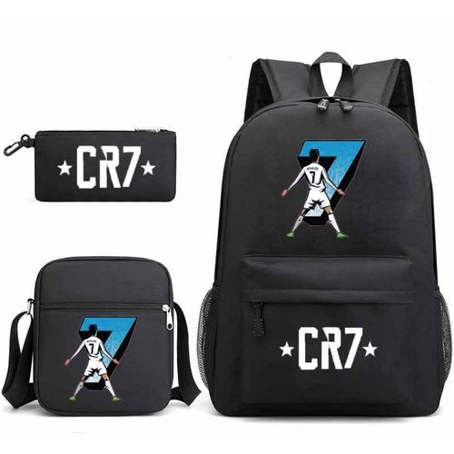 3Pcs CR7 45cm(17.7 Pouce) Sac à Dos Sacs à bandoulière Sac à crayons Grande Taille Imperméable pour College Voyage Garcon ado Model 5