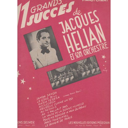 11 Grands Succès De Jacques Helian Et Son Orchestre, Piano Et Chant