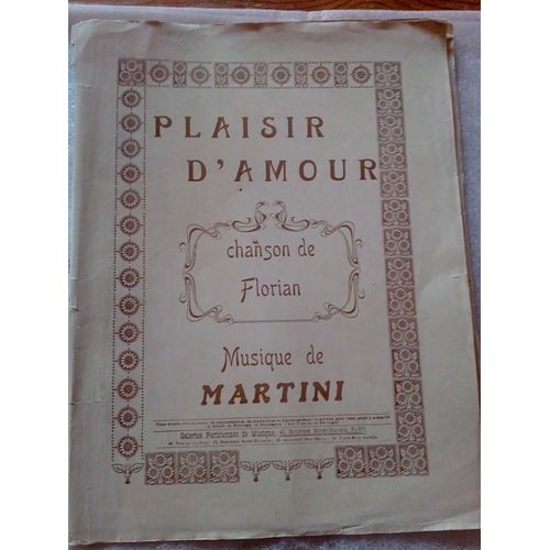 Partition Jean-Paul-Égide Martini Plaisir D'amour