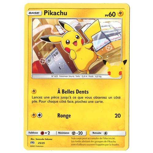 Carte Pokemon - Pikachu 25/25 - Promo Mcdo 2021 Fr