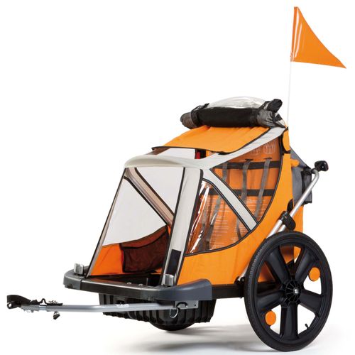 Remorque Enfant B-Travel Orange / Blanc Modulable Bellelli