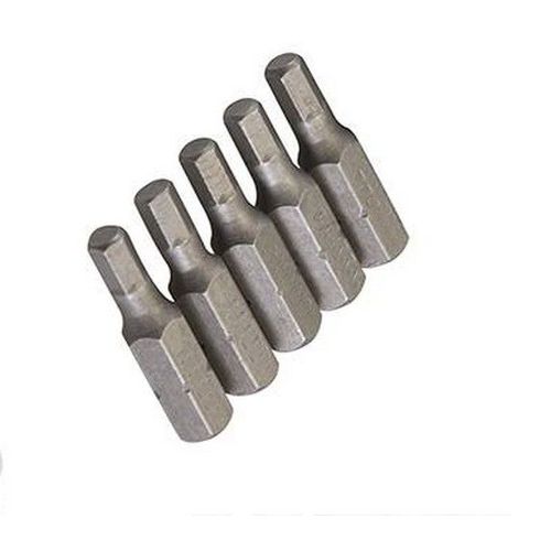 5 EMBOUTS DE VISSAGE COURT 25MM ENTRAINEMENT 6 PANS 1/4 POUR VISSEUSE - emboutspourtournevis14 : 6 Pans de 2.5