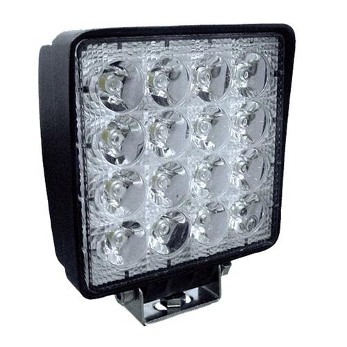 PHARE LANTERNE DE TRAVAIL 16 LEDS 12/36V 48W CARRÉE LUMIERE DIFFUSE