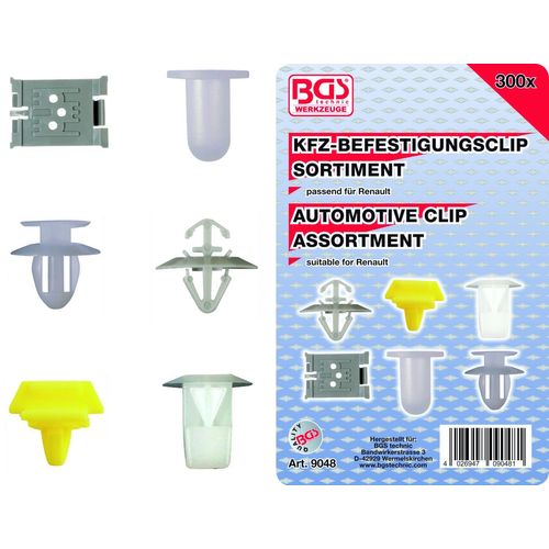 ASSORTIMENT 85 CLIPS DE FIXATION POUR RENAULT DACIA