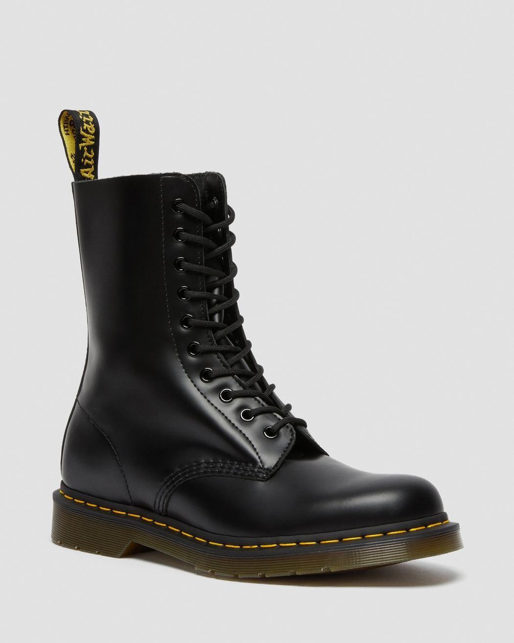 Dr Martens Boots Montantes 1490 en cuir smooth Black Smooth 38 Rakuten