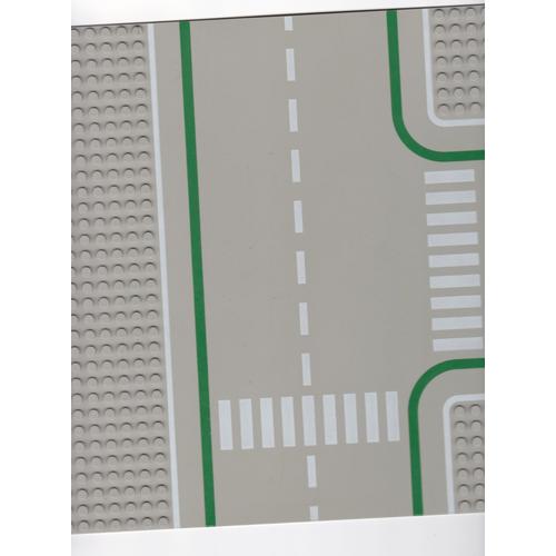 2 plaques de route lego groupe 25x25 cm gris et vert