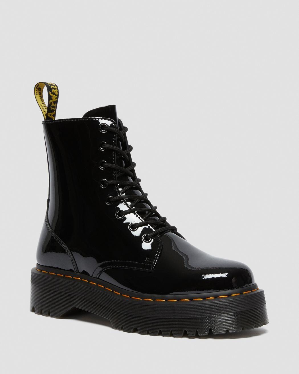 Dr martens femme 2025 noir vernis pas cher