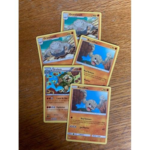 (719) 2x Racaillou + 2x Gravalanch + Grolem Pokemon