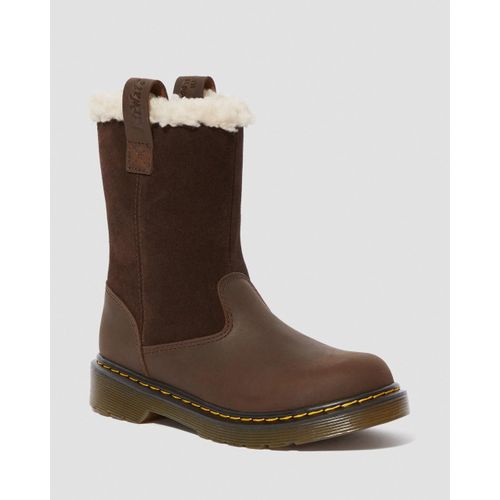 Dr Martens Juney Junior Dark Brown Republic Wp Hi Suede Wp