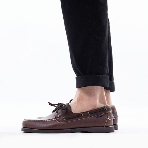 Sebago Docksides Portland Waxed 70000g0 Dk Brownsgum Marron Foncé