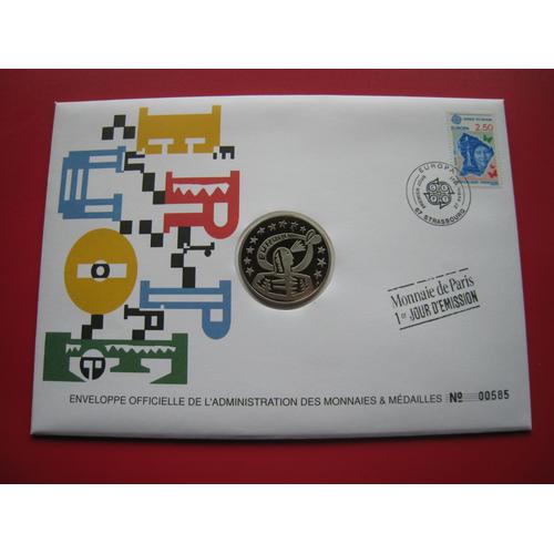 Enveloppe Philatélique/Numismatique - Timbre - Médaille - France/Europa - Numérotée - 1er Jour D' Émission 27 Avril 1991