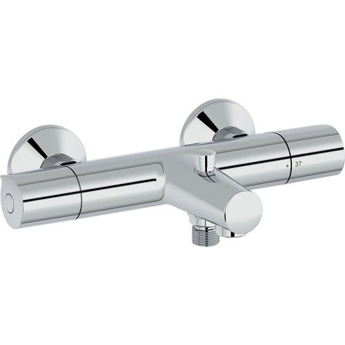 Mitigeur thermostatique bain/douche mural Jacob Delafon Simone Chrome