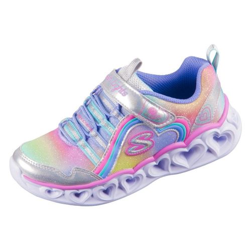 Baskets Basses Skechers Heart Lights Rainbow Lux - Argenté - 28