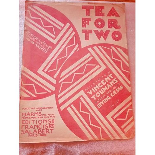 Partition Vincent Youmans Tea For Two (Thé Pour Deux)