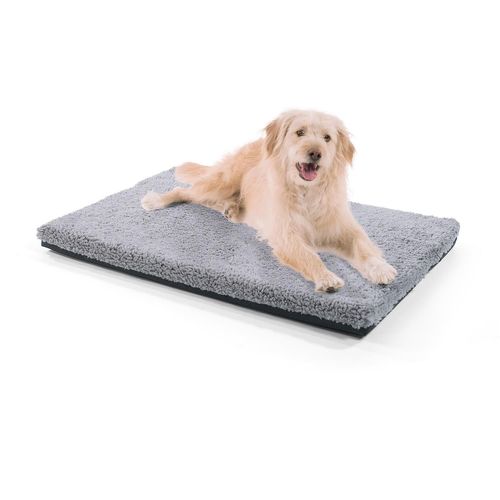 Lit Pour Chien - Brunolie Luna - Orthopédique, Respirante Et Lavable - Taille M (80 X 55 X 5 Cm) - Gris