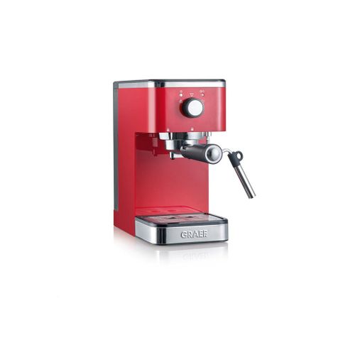 Graef Young ES403 - Machine à café avec mousseur à lait - 15 bar - rouge