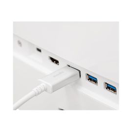 Moshi - Câble DisplayPort - 24 pin USB-C (M) pour DisplayPort (M) - Thunderbolt 3 / DisplayPort 1.3 - 1.5 m - support 5K - blanc