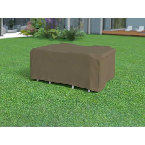 Housse De Protection Pour Table Rectangulaire + 4 Chaises Covertop - Taupe - 225 X 145 X 90 Cm