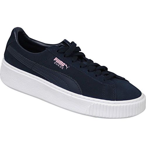 Baskets Basses Puma Suede Platform Jr Bleu