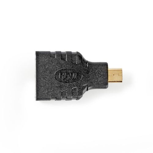 Nedis - Adaptateur HDMI avec Ethernet - HDMI femelle pour 19 pin micro HDMI Type D mâle - noir