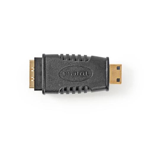 Nedis - Adaptateur HDMI avec Ethernet - HDMI femelle pour 19 pin mini HDMI Type C mâle - noir