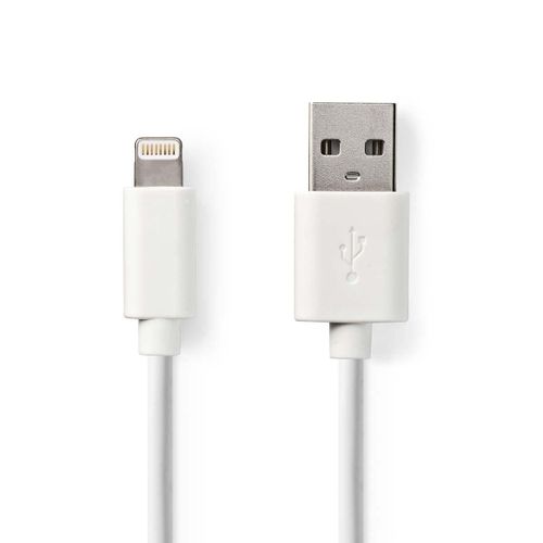 Nedis - Câble de chargement / de données - USB mâle pour Lightning mâle - 1 m - blanc