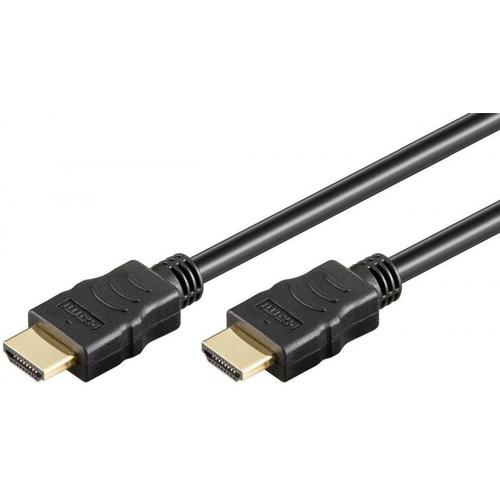 goobay - Câble HDMI avec Ethernet - HDMI mâle pour HDMI mâle - 20 m - double blindage - noir - rond, support 4K