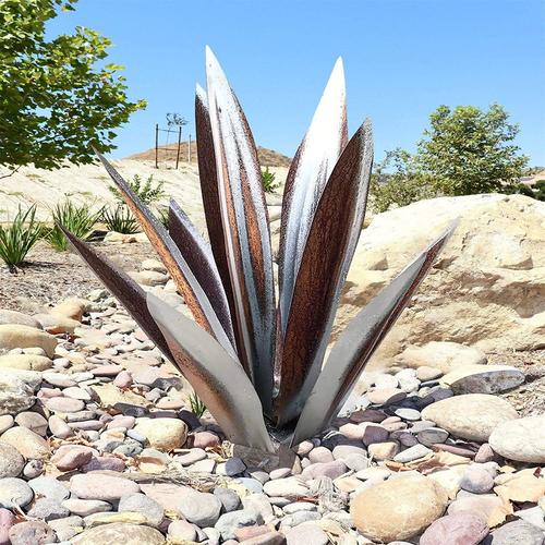 35 Cm Cour Sculpture Artificielle Agave Plante Statue Ornement Pour Patio Extérieur Cour Maison De Fête Bureau De Mariage Jardin