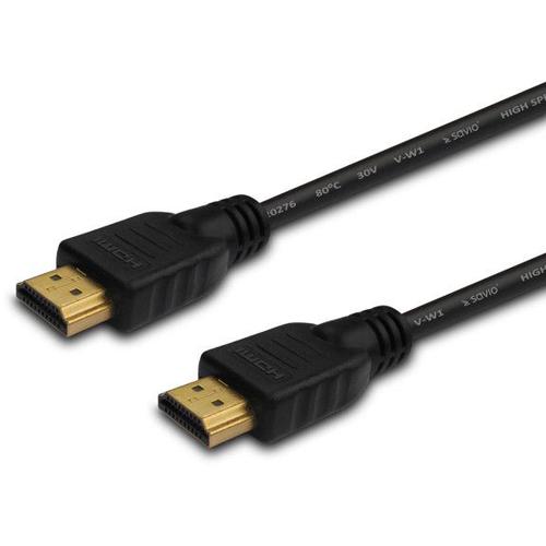 SAVIO CL-34 - Câble HDMI avec Ethernet - HDMI mâle pour HDMI mâle - 10 m - blindé - noir
