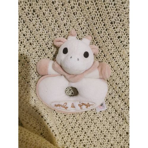 Doudou Hochet Sophie La Girafe Beige Ecru Vulli
