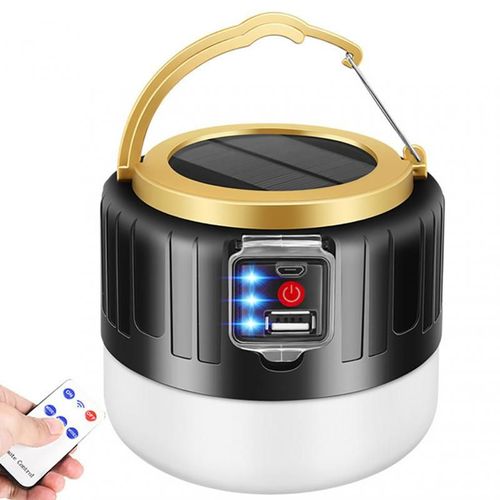 Lampe Solaire Led De Camping Rechargeable Par Usb Pour Sports De Plein Air, Lanterne Portable, Éclairage D'urgence Pour Barbecue Et Randonnée