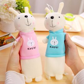 Boîte À Crayons En Forme De Lapin En Peluche, 1 Pièce, Kawaii, Fournitures Scolaires, Papeterie