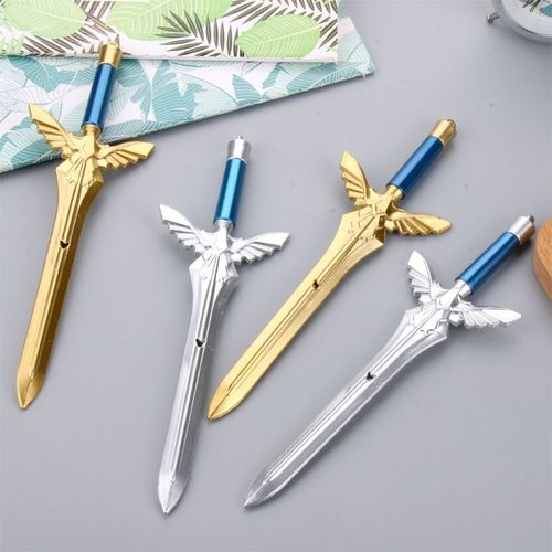 Stylo À Encre Gel Avec Ailes D'ange, Dessin Animé Créatif, Or Argent Noir, Papeterie D'écriture Pour Étudiant, Fournitures De Bureau