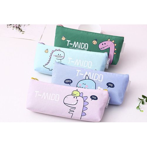 Trousse À Crayons Dessin Animé Dinosaure, 1 Pièce, Kawaii, Boîte À Crayons, Sac À Crayons, Fournitures Scolaires, Papeterie, Cadeau