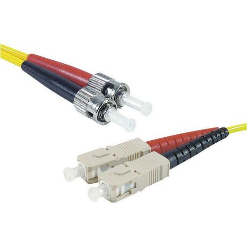 exertis Connect - Cordon de raccordement - mode unique SC (M) pour mode unique ST (M) - 1 m - fibre optique - duplex - 9 / 125 micromètres - OS2 - jaune