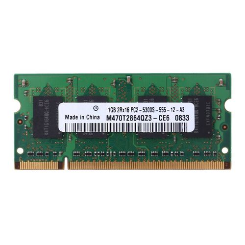 Mémoire De Serveur D'Ordinateur Portable Amd, Modèle Ddr2, Capacité 1 Go, Fréquence D'Horloge 677/Pc2-5300s-555/200 Broches, Ram 2rx16 Sodimm